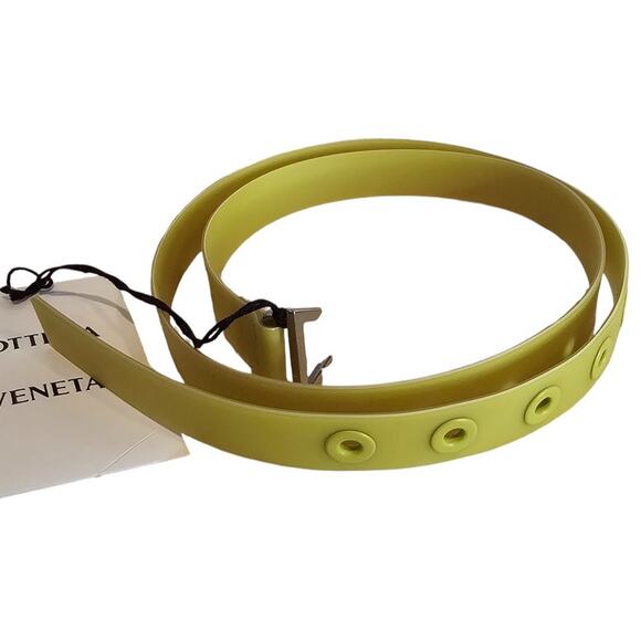 Bottega Veneta Cintura Double Gummy triangle Belt - Fluorescent Yellow 80cm/32in - Picture 6 of 6